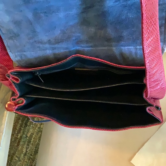 Vintage Sharif Handbag Purse in Reptile Leather - Picture 9 of 10